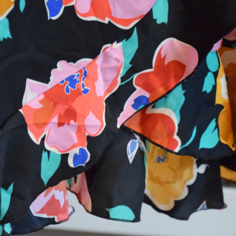 Floral Print True Wrap Dress